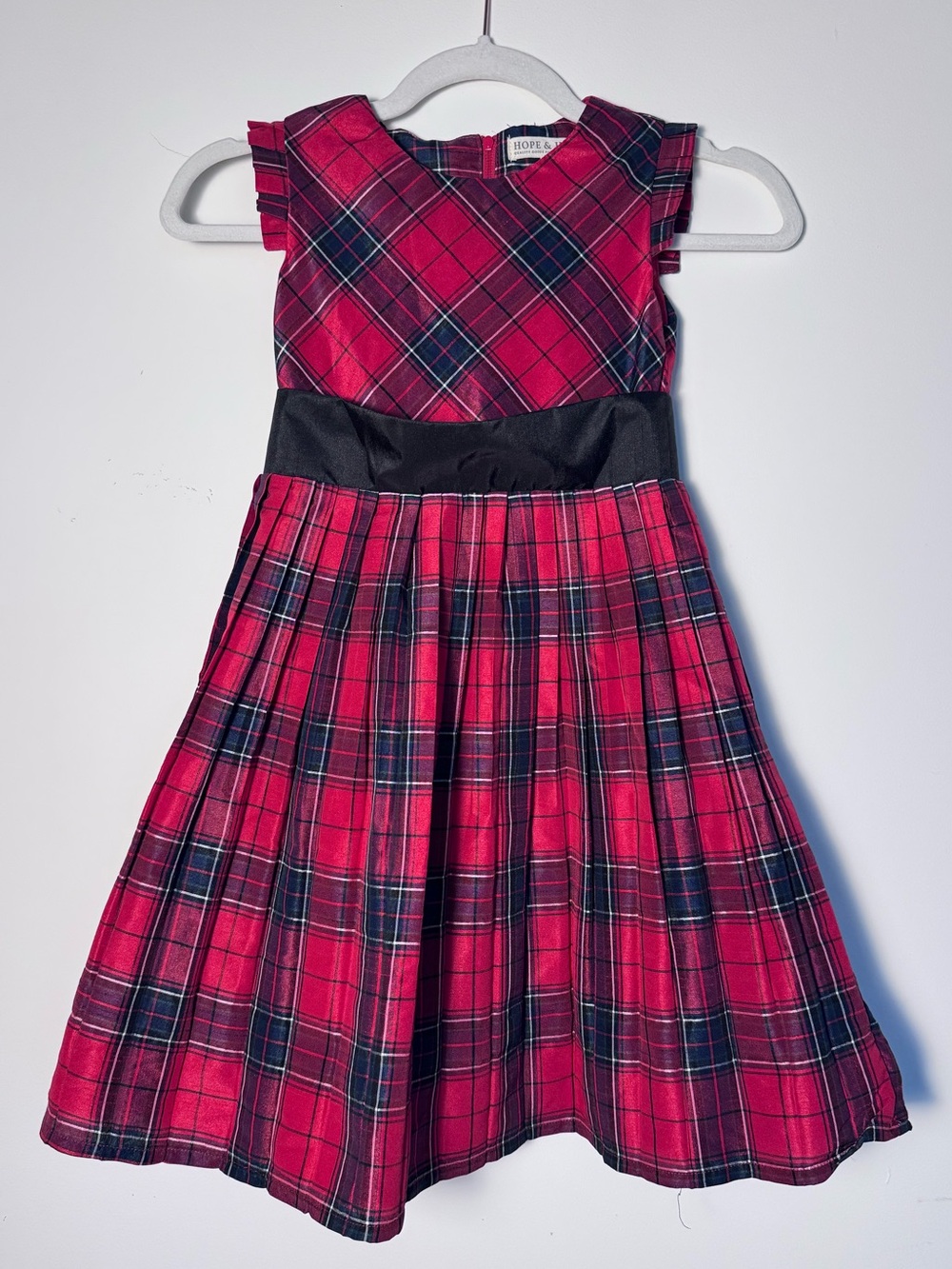 Hope and Henry Plaid Holiday/Christmas Dress Size 7